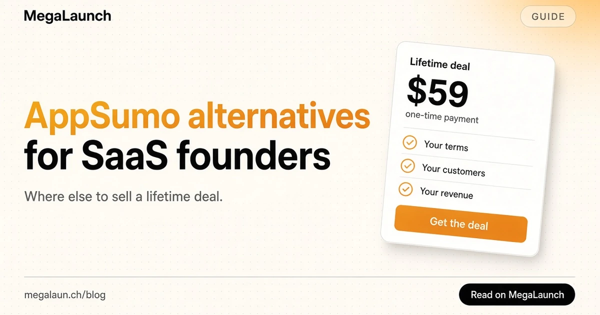 Blog cover: AppSumo alternatives for SaaS founders