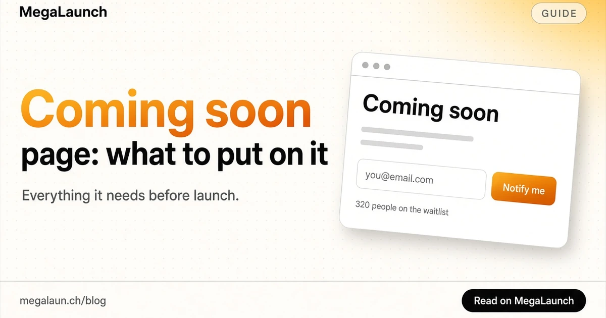 Blog cover: Coming soon page: what to put on it
