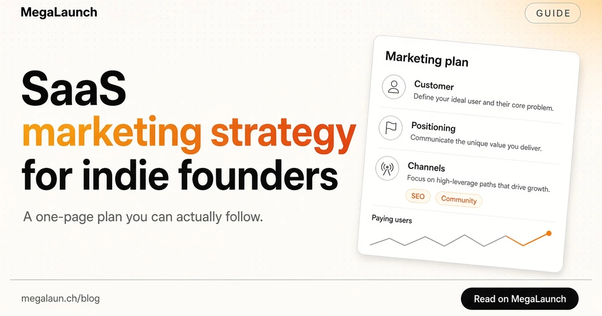 Blog cover: SaaS marketing strategy for indie founders