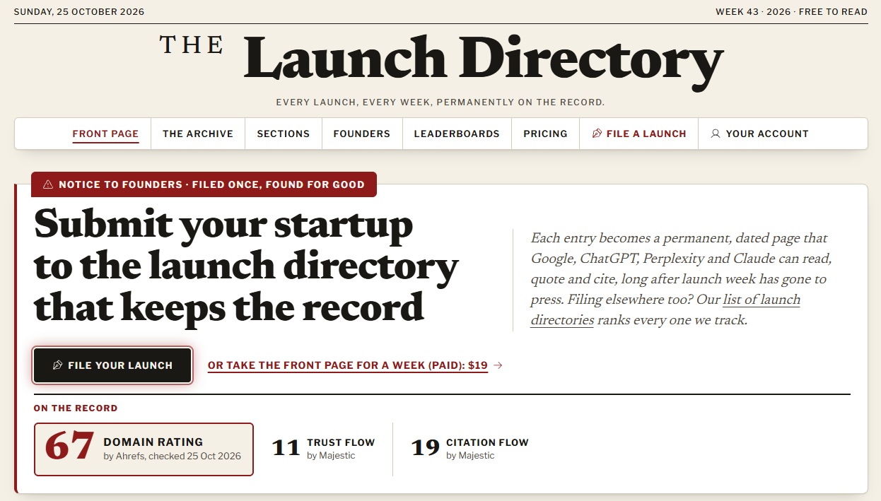 The Launch Directory screenshot 1